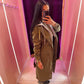 Women's Hooded Lapel Fake Two-Piece Casual Long Trench Coat