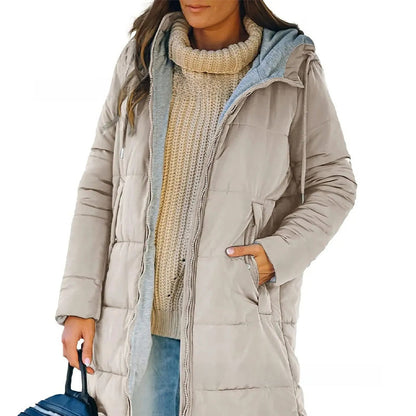 Solid Color Hooded Slim Fit Jacket