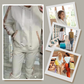 Women’s Drawstring Hooded Tops ＆ Pants 2-Piece Set