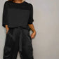 Women's Round-Neck Top & Pants 2-Piece Set