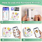 🎁 Christmas Sale 49% OFF !! 🖨️ Mini Portable Sticker Printer✨ Portable Bluetooth Printer for DIY & Gifting🔖