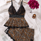 💕Lace Trimmed V-Neck Camisole & Shorts Sleepwear Set