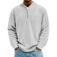 Men's Quarter-Zip Ribbed Long Sleeve Pullover