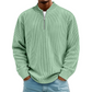 Men's Quarter-Zip Ribbed Long Sleeve Pullover
