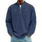Men's Quarter-Zip Ribbed Long Sleeve Pullover