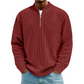 Men's Quarter-Zip Ribbed Long Sleeve Pullover