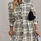 Women’s Graceful Plaid A-Line Shirt Dress