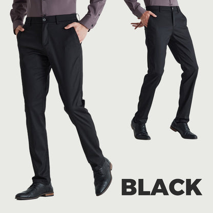 Men's Classic Elastic Waist Straight Pants