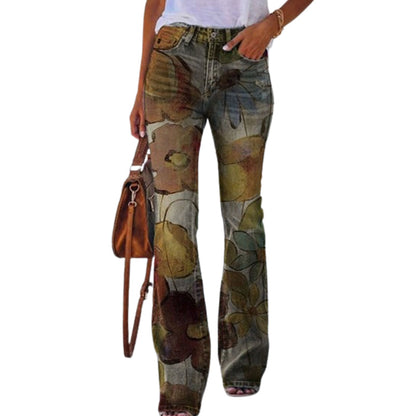 Floral Casual Pants Jeans