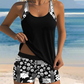 Sexy Printed Tank Top & Shorts 2-Piece Swimsuit