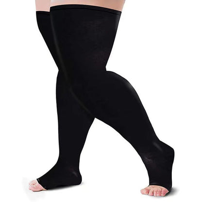 Plus Size Thigh High Compression Socks