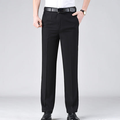 Men's High Waist Business Suit Trousers
