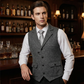 👔Hot Sale 40% Off!⌚Men's Classic Herringbone Tweed Suit Vest
