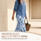 📢📢50% OFF !! ⏰Women's V-Neck Blouse & Printed Wide-Leg Pants Set