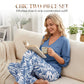 📢📢50% OFF !! ⏰Women's V-Neck Blouse & Printed Wide-Leg Pants Set