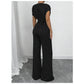 👖 LIMITED-TIME 50% OFF! ✨ Elegant Asymmetrical Polka Dot Jumpsuit – Wide Leg, Waist Tie, 3 Colors 🍷