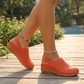 🎉Summer Explosion🏖️Women's Casual Perforated Wedge Slingback Sandals