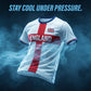 ⚽️40% OFF Unisex England Football Tee – Red Cross & Flag Graphic, Athletic Fit, Breathable for World Cup 2026 🏆⚽