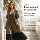 Women's Elegant Bohemian Maxi Dress | Modest V-Neck Tiered Skirt Lightweight Holiday Tunic for Mature Ladies