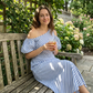 Women's Elegant Striped Off Shoulder Dress