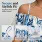 Women's Plus Size Printed Off-Shoulder Ruffle Cami Top