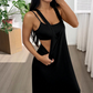 Two-Piece Style Tank Maxi Dress with Side Cut-Outs(✨Built-in Bra)