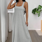 Two-Piece Style Tank Maxi Dress with Side Cut-Outs(✨Built-in Bra)
