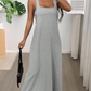 Two-Piece Style Tank Maxi Dress with Side Cut-Outs(✨Built-in Bra)