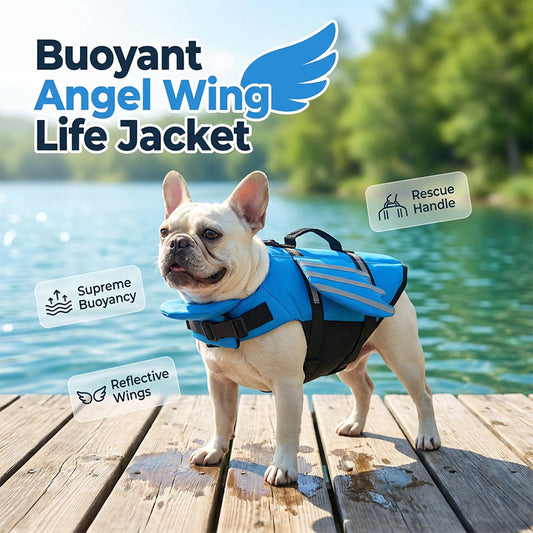 🥳2026 HOT SALE 50% OFF!💞50K+ SOLD!🐕👼Reflective Angel Wing Dog Life Jacket – High‑buoyancy, quick‑rescue handle & breathable mesh. Reflective strips for evening swims. Safe & adorable! 🌊✨