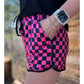 Women's Checkered Drawstring Casual Shorts
