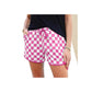Women's Checkered Drawstring Casual Shorts