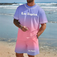 Men's Summer Casual Printed 2-Piece Set