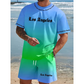 Men's Summer Casual Printed 2-Piece Set