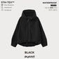🧥Wide-Brim Hood💧Short Oversized Rain Jacket With Bubble Hem,Adjustable Cuffs