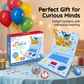 🏆Surprise Price: Only £10.99!!!🔥 Interactive Simulation Toy Laptop – Pretend Play Computer with A-Z Keyboard & 1-10 Number Keys💻, 55+ Songs Lights Sounds🎶, 5 Learning Modes 🔤(ABC/Numbers/Music/Games/Messages), Foldable with Handle🎤
