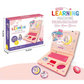🏆Surprise Price: Only £10.99!!!🔥 Interactive Simulation Toy Laptop – Pretend Play Computer with A-Z Keyboard & 1-10 Number Keys💻, 55+ Songs Lights Sounds🎶, 5 Learning Modes 🔤(ABC/Numbers/Music/Games/Messages), Foldable with Handle🎤