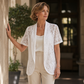 Women's Short Sleeve Lace Open Front Cardigan