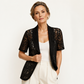 Women's Short Sleeve Lace Open Front Cardigan