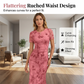 Women's Floral Mesh Mermaid Midi Dress