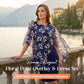 Women's Elegant Floral Print Overlay & Dress Set