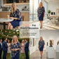 Women's Elegant Floral Print Overlay & Dress Set