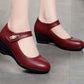 👡Must-have for moms - Non-slip wedge soft leather shoes