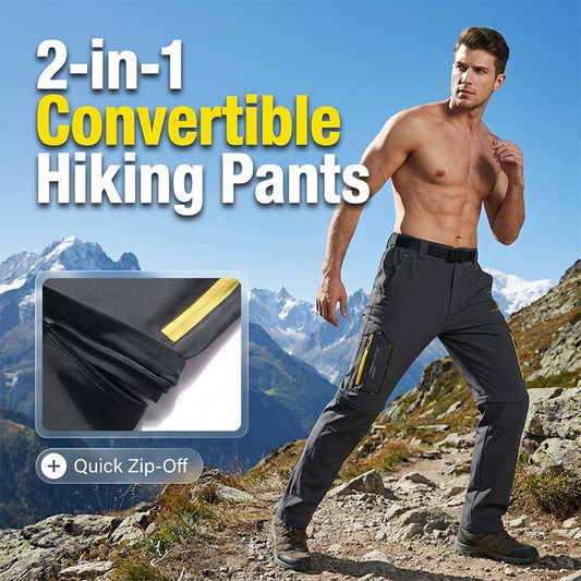 Men's 2-in-1 Convertible Hiking Pants with Belt