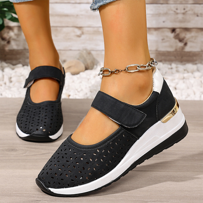 Women's Breathable Cutout Platform Shoes