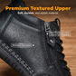 Casual High-Top Walking Shoes with Side Zipper