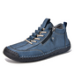 Casual High-Top Walking Shoes with Side Zipper