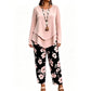 Women's Casual Top & Pants Two Piece Set
