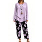 Women's Casual Top & Pants Two Piece Set