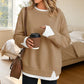 Women's Loose Faux Two-Piece Sweatshirt 