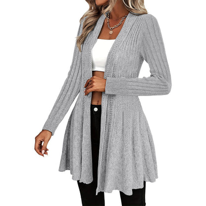 🌸LAST DAY SALE ONLY ￡15.99!!🌻🧥Women's Soft Knit Open-Front Cardigan – Elegant & Easy to Layer